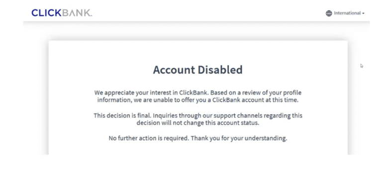 Why Is My Clickbank Account Disabled — How to Fix it