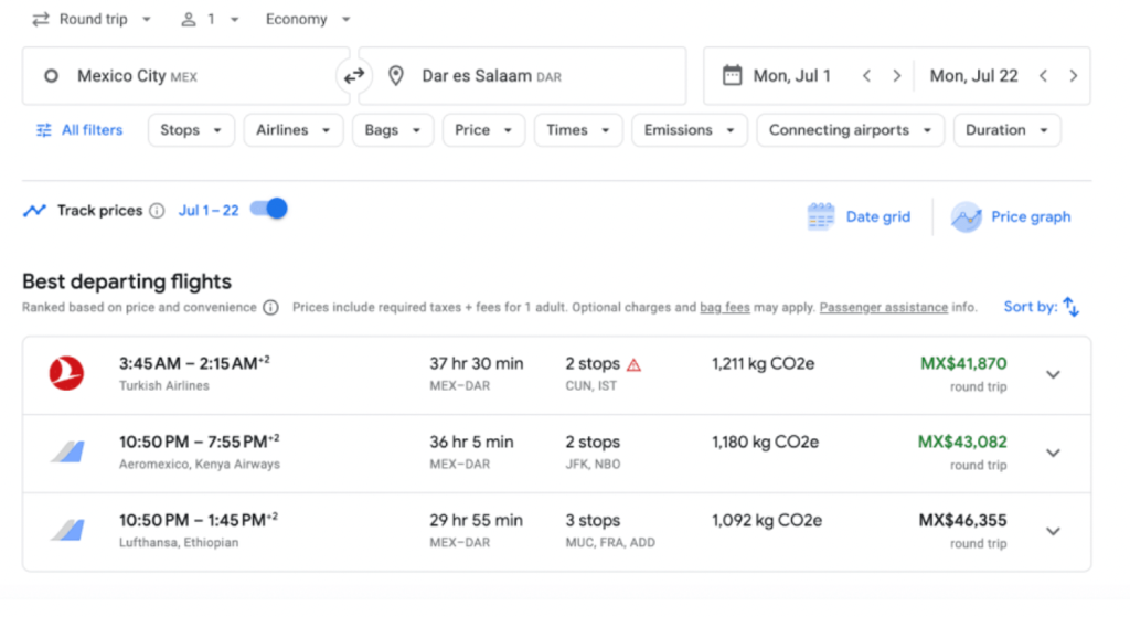 google flight